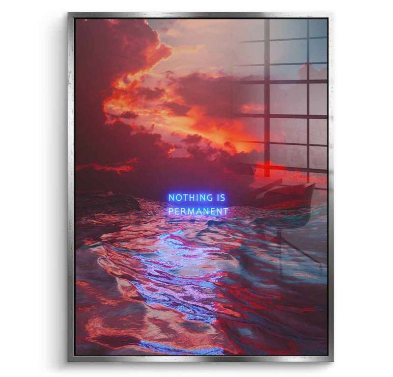 DOTCOMCANVAS® Acrylglasbild Nothing Is Permanent - Acrylglas, Acrylglasbild KI AI generiert digitale Kunst Wandbild von DOTCOMCANVAS®