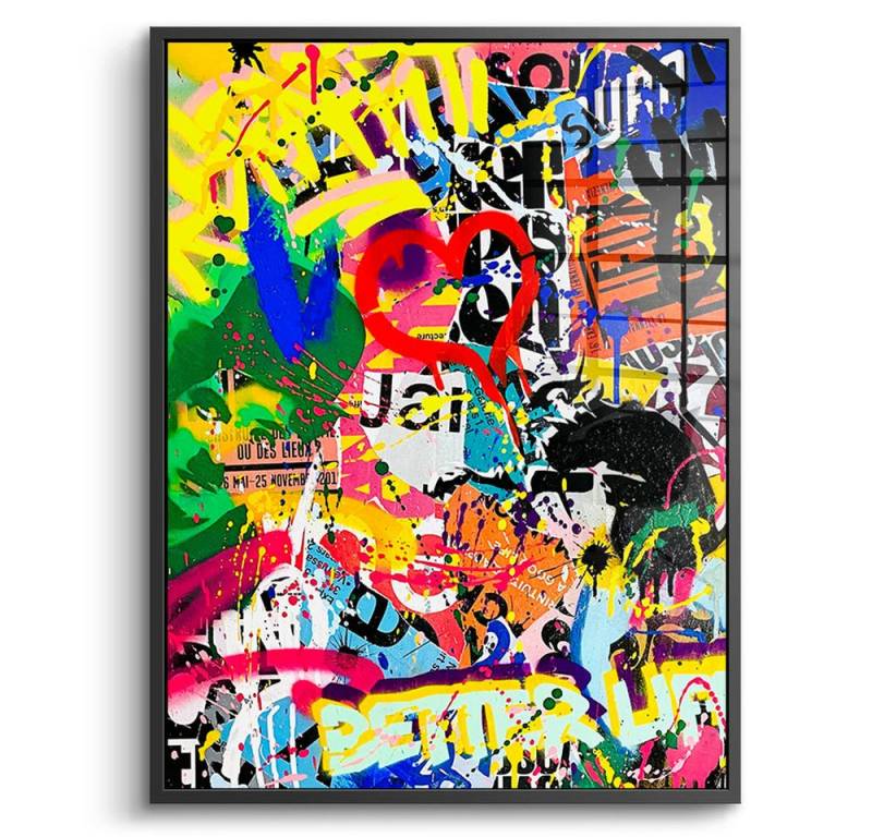 DOTCOMCANVAS® Acrylglasbild POP GRAFFITI - Acrylglas, Acrylglasbild POP GRAFFITI Pop Art hochkant Wandbild von DOTCOMCANVAS®