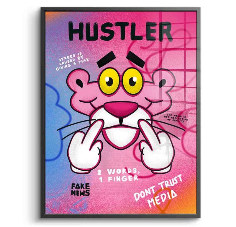 DOTCOMCANVAS® Acrylglasbild Pink Panther - Acrylglas, Acrylglasbild Pink Panther Pop Art Portrait Wandbild von DOTCOMCANVAS®