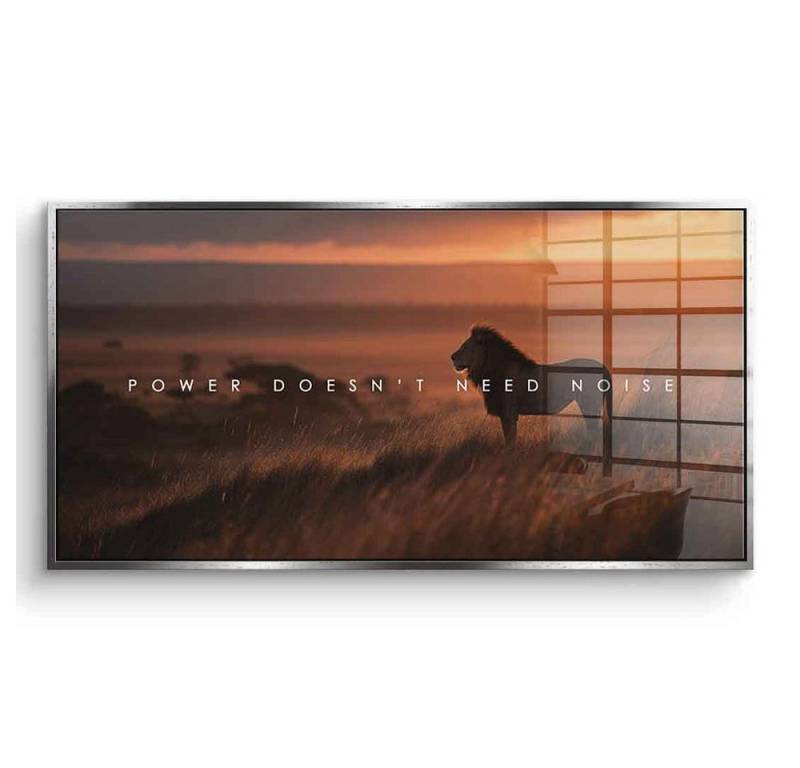 DOTCOMCANVAS® Acrylglasbild Power Doesn't Need Noise - Acrylglas, Acrylglasbild Power Doesn't Need Noise Kunstdruck Wandbild von DOTCOMCANVAS®