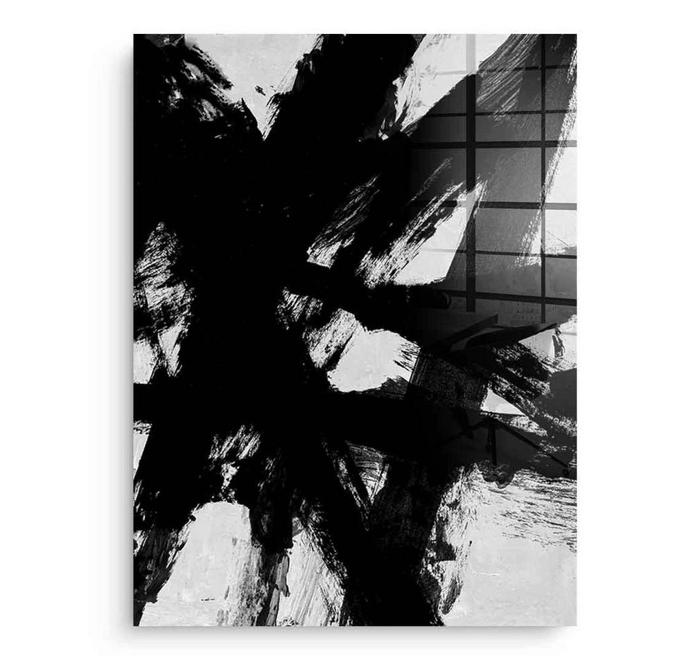 DOTCOMCANVAS® Acrylglasbild Pride - Acrylglas, Acrylglasbild schwarz weiß moderne abstrakte Kunst Druck Wandbild von DOTCOMCANVAS®