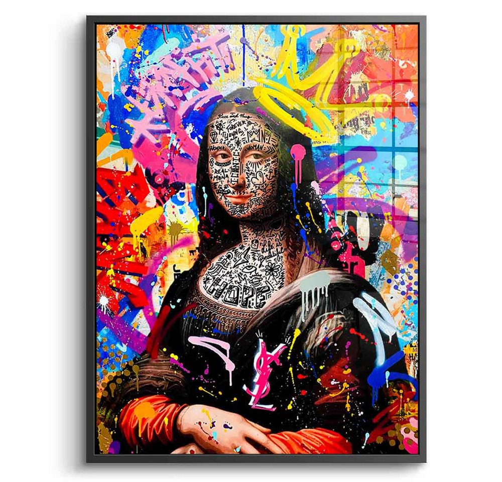 DOTCOMCANVAS® Acrylglasbild QUEEN MONA - Acrylglas, Acrylglasbild Mona Lisa Portrait Pop Art Wandbild Kunstdruck von DOTCOMCANVAS®