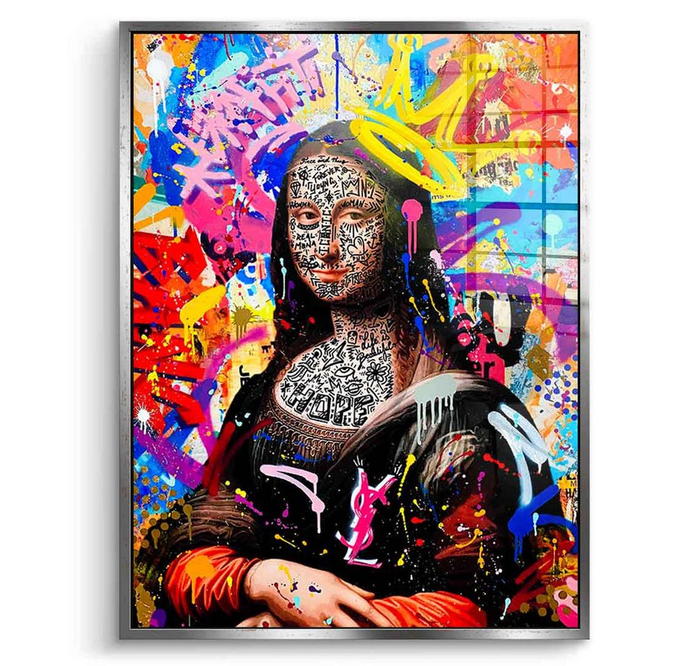 DOTCOMCANVAS® Acrylglasbild QUEEN MONA - Acrylglas, Acrylglasbild Mona Lisa Portrait Pop Art Wandbild Kunstdruck von DOTCOMCANVAS®