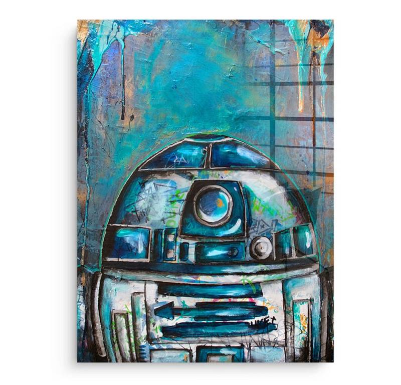 DOTCOMCANVAS® Acrylglasbild R2D2 - Acrylglas, Acrylglasbild R2D2 Star Wars Wandbild Kunstdruck von DOTCOMCANVAS®