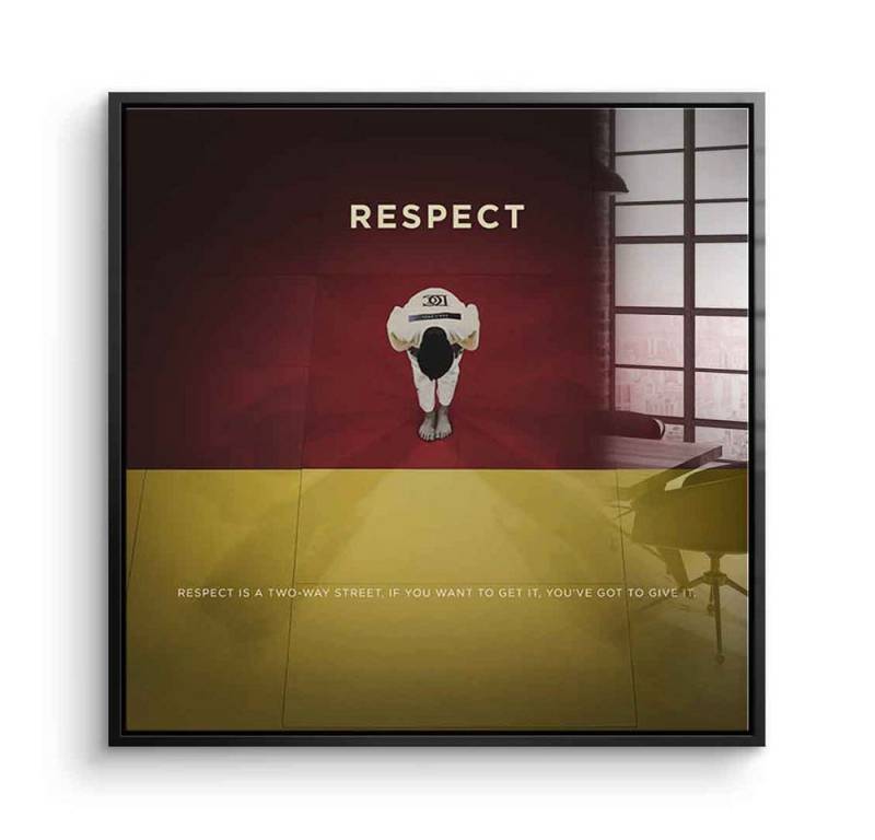 DOTCOMCANVAS® Acrylglasbild Respect - Quadrat Edition - Acrylglas, Acrylglasbild Respect Motivation Spruch Kunstdruck Wandbild von DOTCOMCANVAS®