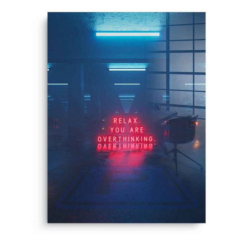 DOTCOMCANVAS® Acrylglasbild Restless Mind - Acrylglas, Acrylglasbild Restless Mind KI AI generiert digitale Kunst Wandbild von DOTCOMCANVAS®