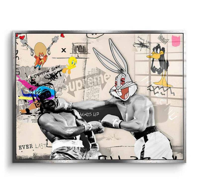 DOTCOMCANVAS® Acrylglasbild Ringside - Acrylglas, Acrylglasbild Roaring Comic Cartoon Bugs Bunny Wandbild Kunstdruck von DOTCOMCANVAS®