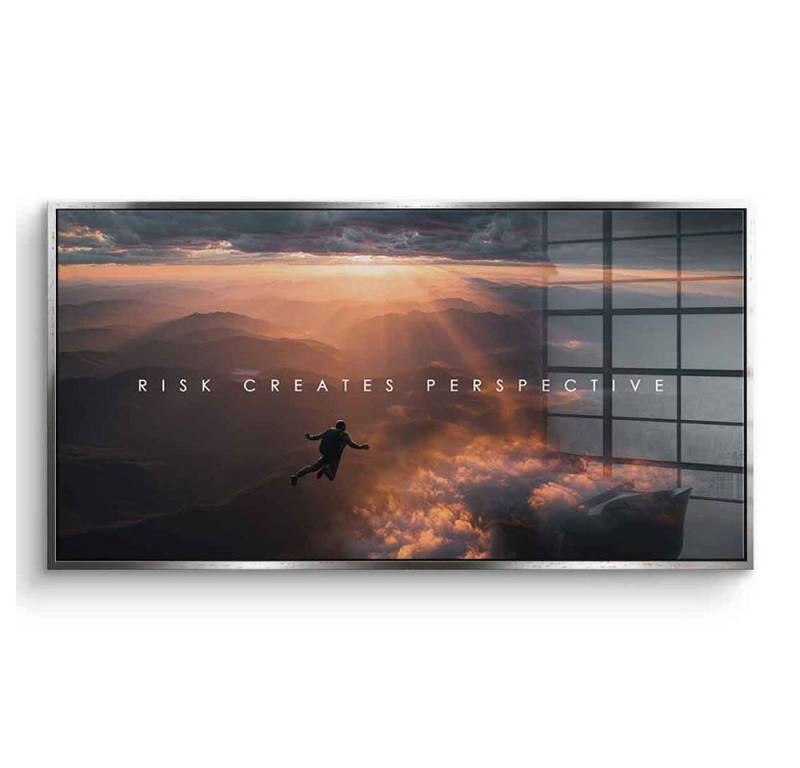 DOTCOMCANVAS® Acrylglasbild Risk Creates Perspective - Acrylglas, Acrylglasbild Risk Creates Perspective Kunstdruck Wandbild von DOTCOMCANVAS®