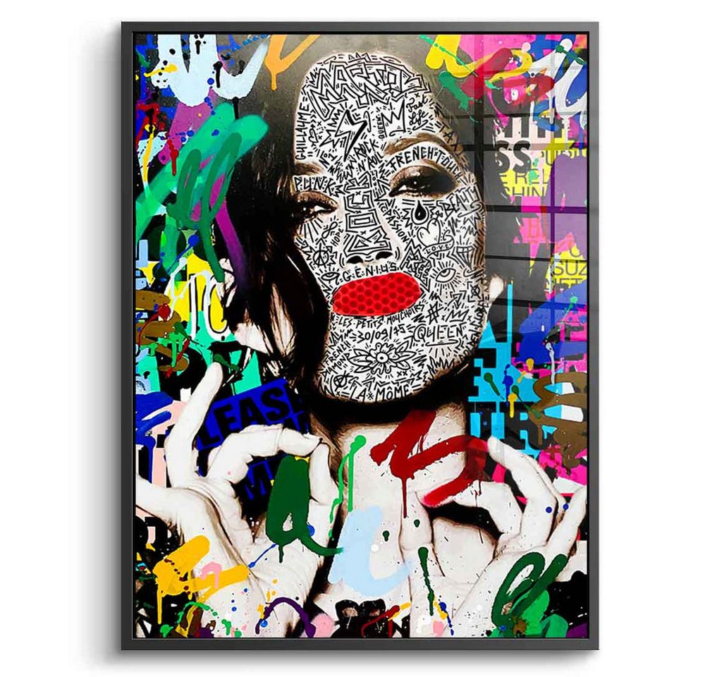 DOTCOMCANVAS® Acrylglasbild Rocking Marion - Acrylglas, Acrylglasbild Marion Cotillard Portrait Pop Art Wandbild Kunstdruck von DOTCOMCANVAS®