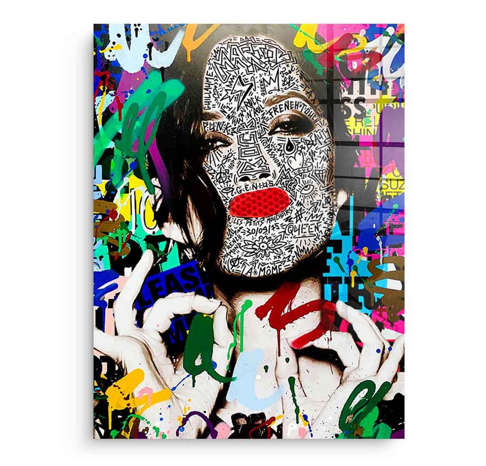 DOTCOMCANVAS® Acrylglasbild Rocking Marion - Acrylglas, Acrylglasbild Marion Cotillard Portrait Pop Art Wandbild Kunstdruck von DOTCOMCANVAS®