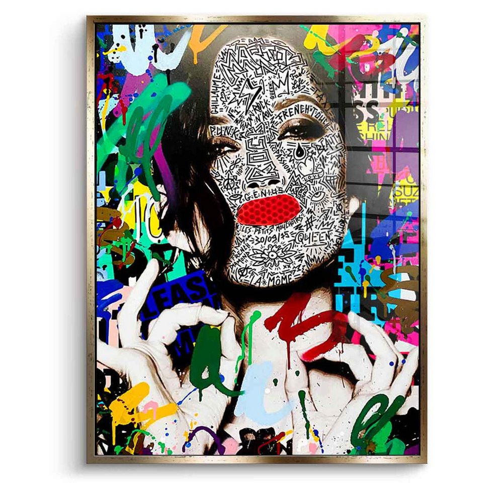 DOTCOMCANVAS® Acrylglasbild Rocking Marion - Acrylglas, Acrylglasbild Marion Cotillard Portrait Pop Art Wandbild Kunstdruck von DOTCOMCANVAS®