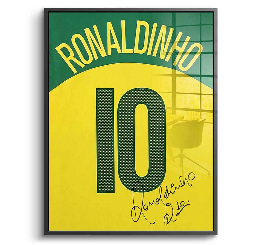 DOTCOMCANVAS® Acrylglasbild Ronaldinho - Acrylglas, Acrylglasbild Ronaldinho Fußballspieler Brasilien Kunstdruck Wandbild von DOTCOMCANVAS®