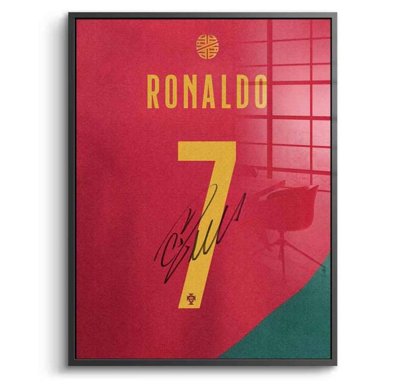 DOTCOMCANVAS® Acrylglasbild Ronaldo - Acrylglas, Acrylglasbild Cristiano Ronaldo Fußballspieler 7 Portugal Wandbild von DOTCOMCANVAS®