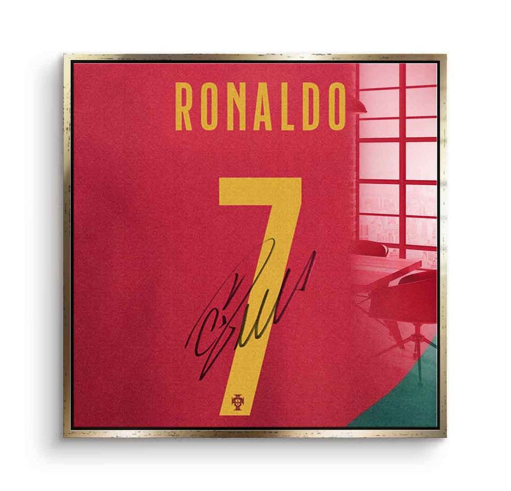 DOTCOMCANVAS® Acrylglasbild Ronaldo - Quadrat Edition - Acrylglas, Acrylglasbild Cristiano Ronaldo Fußballspieler 7 Portugal Wandbild von DOTCOMCANVAS®