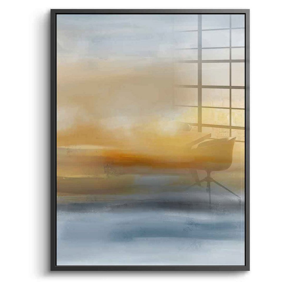 DOTCOMCANVAS® Acrylglasbild Run Fast No. 02 - Acrylglas, Acrylglasbild Run Fast No. 02 beige blau Wandbild Kunstdruck von DOTCOMCANVAS®