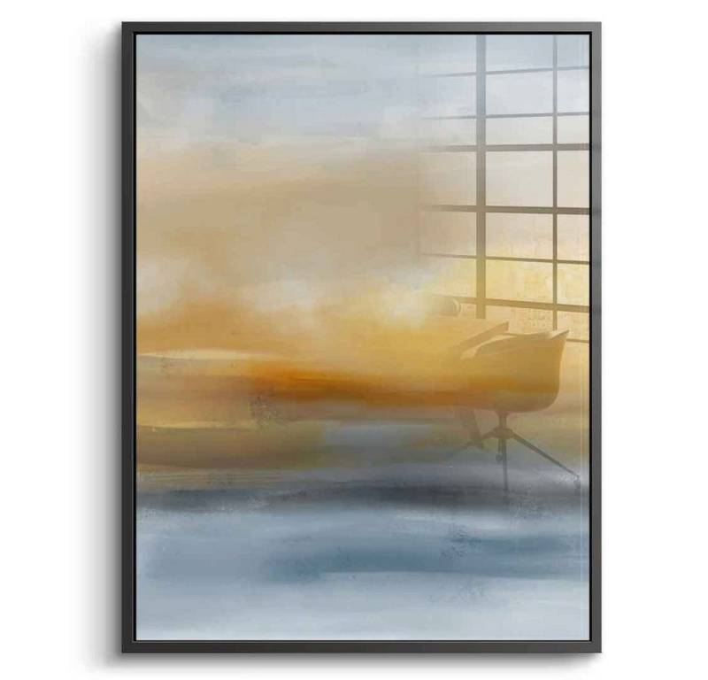 DOTCOMCANVAS® Acrylglasbild Run Fast No. 02 - Acrylglas, Acrylglasbild Run Fast No. 02 beige blau Wandbild Kunstdruck von DOTCOMCANVAS®