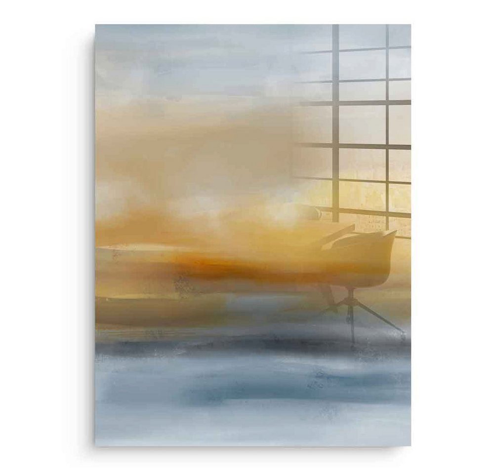 DOTCOMCANVAS® Acrylglasbild Run Fast No. 02 - Acrylglas, Acrylglasbild Run Fast No. 02 beige blau Wandbild Kunstdruck von DOTCOMCANVAS®