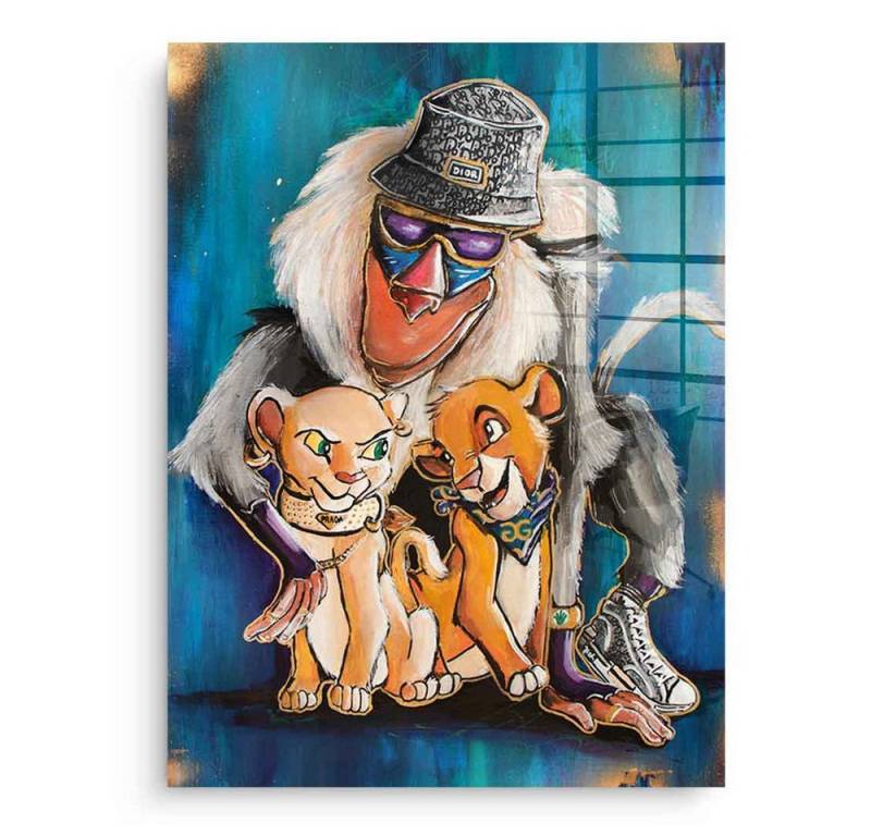 DOTCOMCANVAS® Acrylglasbild Simba Print - Acrylglas, Acrylglasbild Simba Print Der König der Löwen Wandbild Kunstdruck von DOTCOMCANVAS®