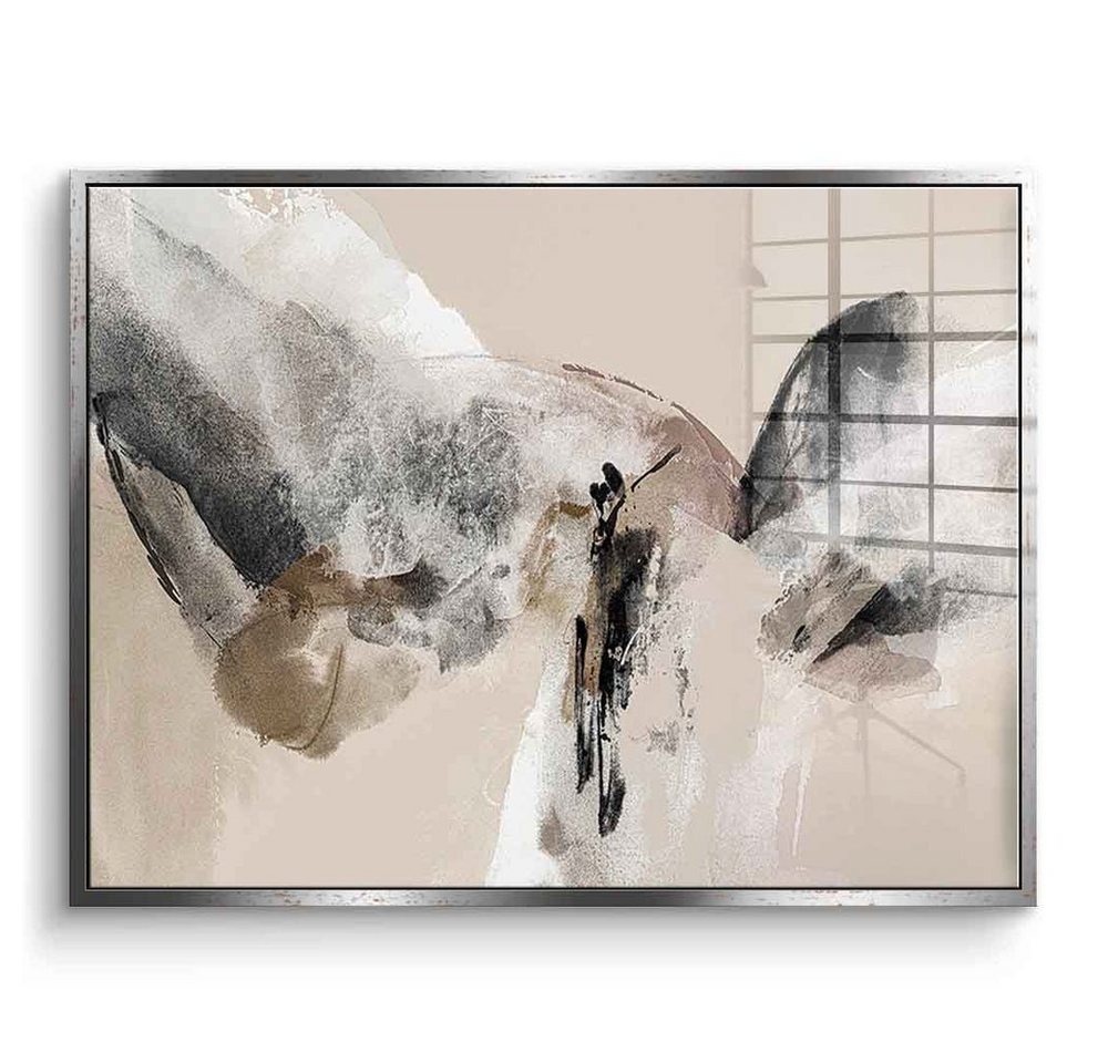 DOTCOMCANVAS® Acrylglasbild Soar - Acrylglas, Acrylglasbild Soar beige moderne abstrakte Kunst Druck Wandbild von DOTCOMCANVAS®
