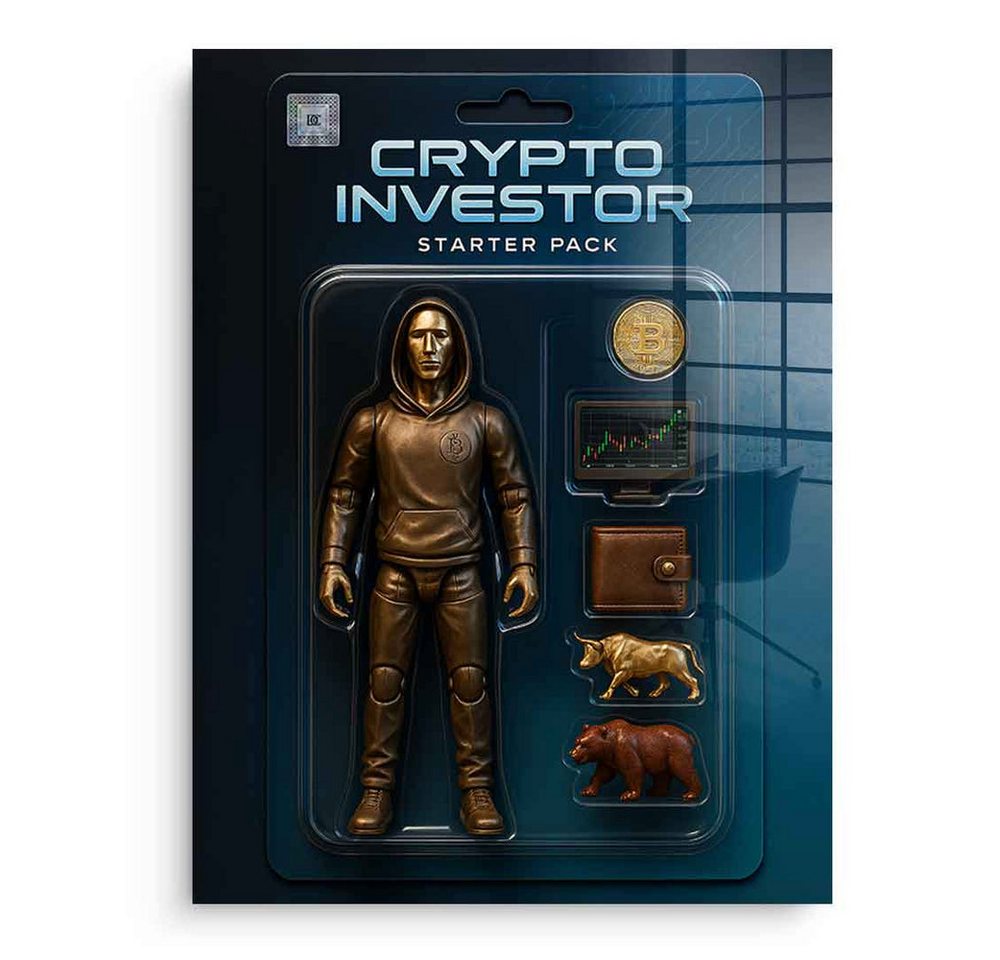 DOTCOMCANVAS® Acrylglasbild Starter Pack CRYPTO INVESTOR - Acrylglas, Acrylglasbild Starter Pack CRYPTO INVESTOR Kunstdruck Wandbild von DOTCOMCANVAS®