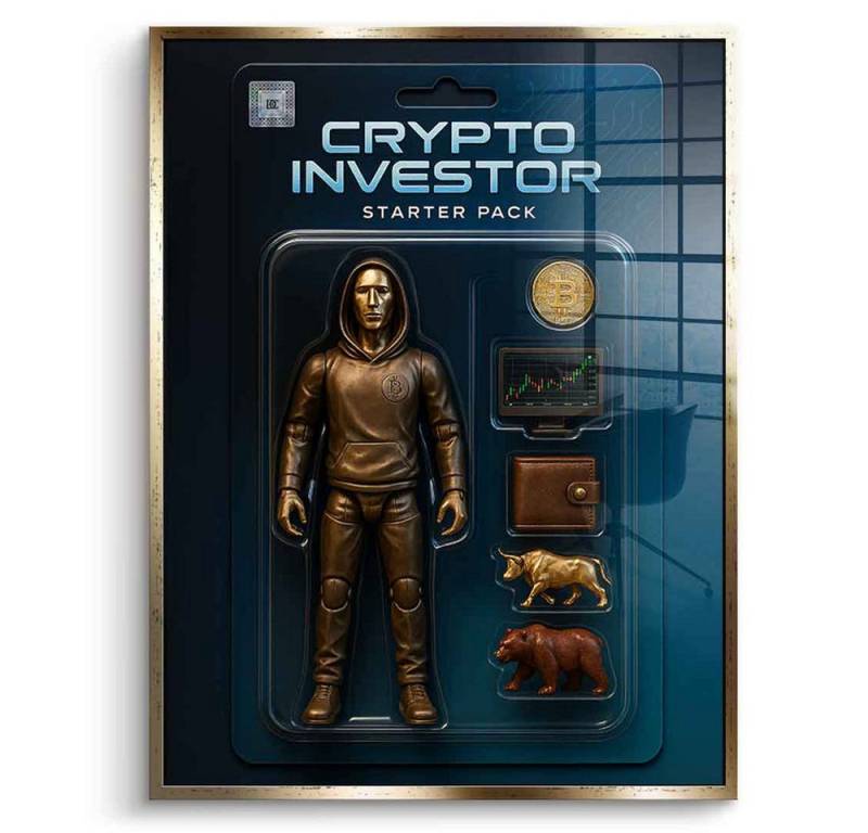 DOTCOMCANVAS® Acrylglasbild Starter Pack CRYPTO INVESTOR - Acrylglas, Acrylglasbild Starter Pack CRYPTO INVESTOR Kunstdruck Wandbild von DOTCOMCANVAS®
