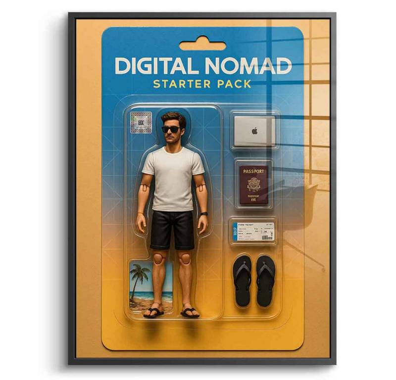 DOTCOMCANVAS® Acrylglasbild Starter Pack DIGITAL NOMAD - Acrylglas, Acrylglasbild Starter Pack DIGITAL NOMAD Kunstdruck Wandbild von DOTCOMCANVAS®