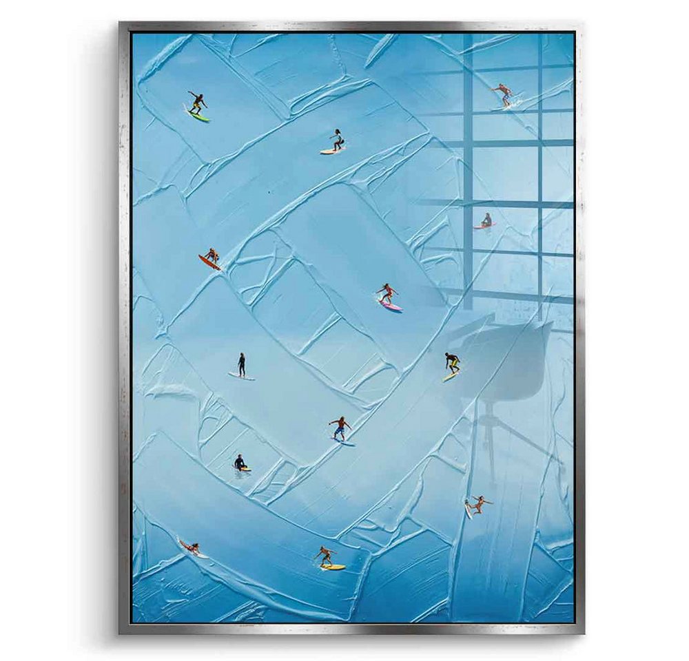 DOTCOMCANVAS® Acrylglasbild Surfing in Action - Acrylglas, Acrylglasbild Surfing in Action Kunstdruck Wandbild von DOTCOMCANVAS®