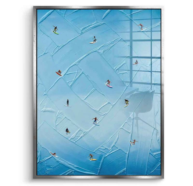 DOTCOMCANVAS® Acrylglasbild Surfing in Action - Acrylglas, Acrylglasbild Surfing in Action Kunstdruck Wandbild von DOTCOMCANVAS®