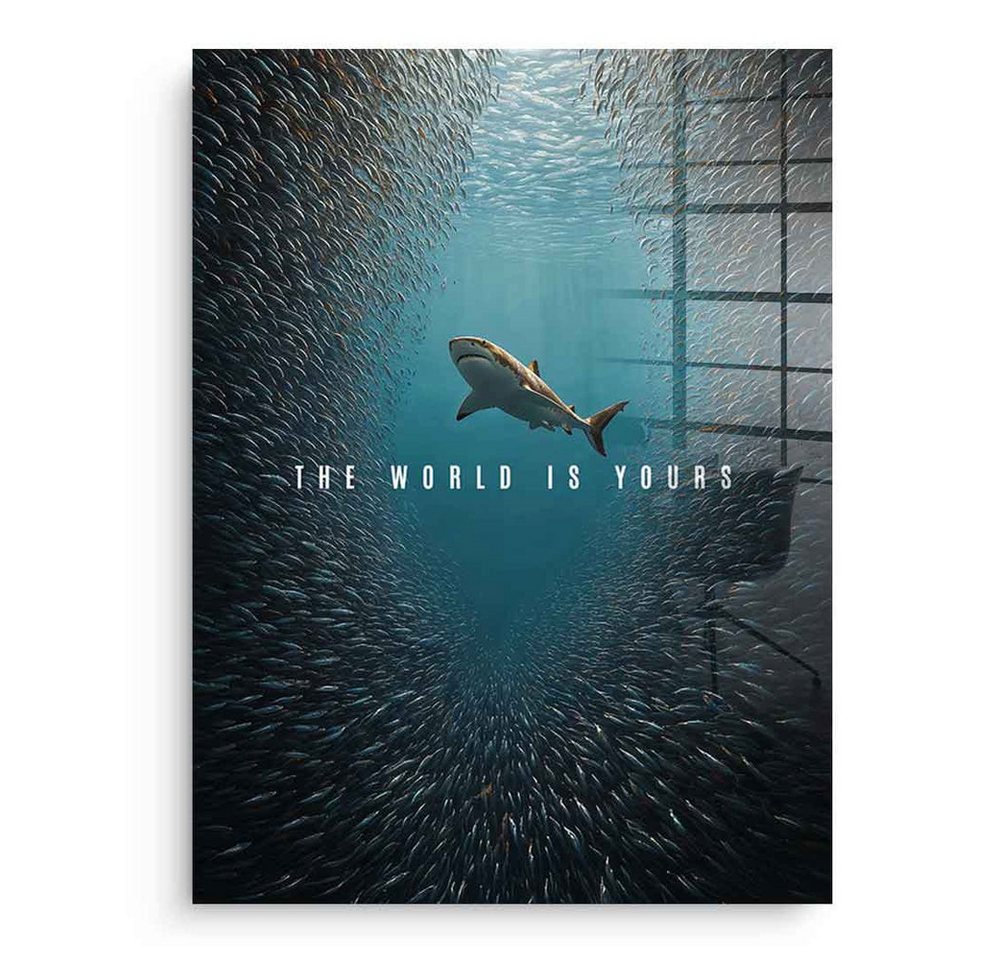 DOTCOMCANVAS® Acrylglasbild THE WORLD IS YOURS - Acrylglas, Acrylglasbild THE WORLD IS YOURS Natur und Tiere Wandbild Kunstdruck von DOTCOMCANVAS®