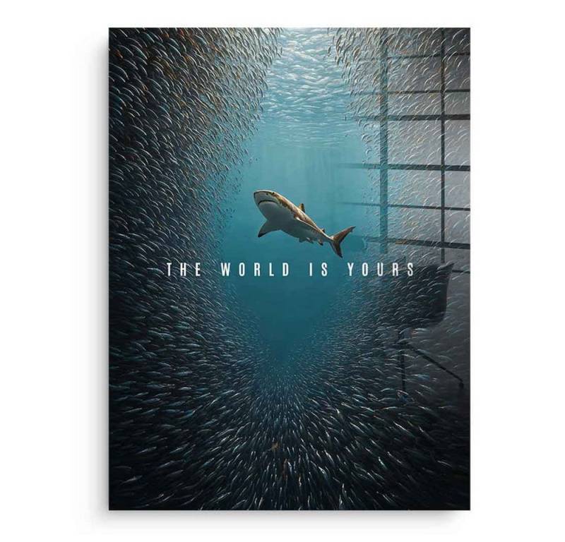 DOTCOMCANVAS® Acrylglasbild THE WORLD IS YOURS - Acrylglas, Acrylglasbild THE WORLD IS YOURS Natur und Tiere Wandbild Kunstdruck von DOTCOMCANVAS®