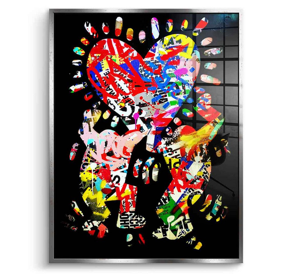 DOTCOMCANVAS® Acrylglasbild TRIBUTE TO KEITH - Acrylglas, Acrylglasbild TRIBUTE TO KEITH schwarz Pop Art Wandbild Kunstdruck von DOTCOMCANVAS®