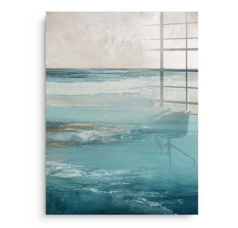 DOTCOMCANVAS® Acrylglasbild Tidal Serenity - Acrylglas, Acrylglasbild tidal serenity abstrakt Kunstdruck Wandbild von DOTCOMCANVAS®