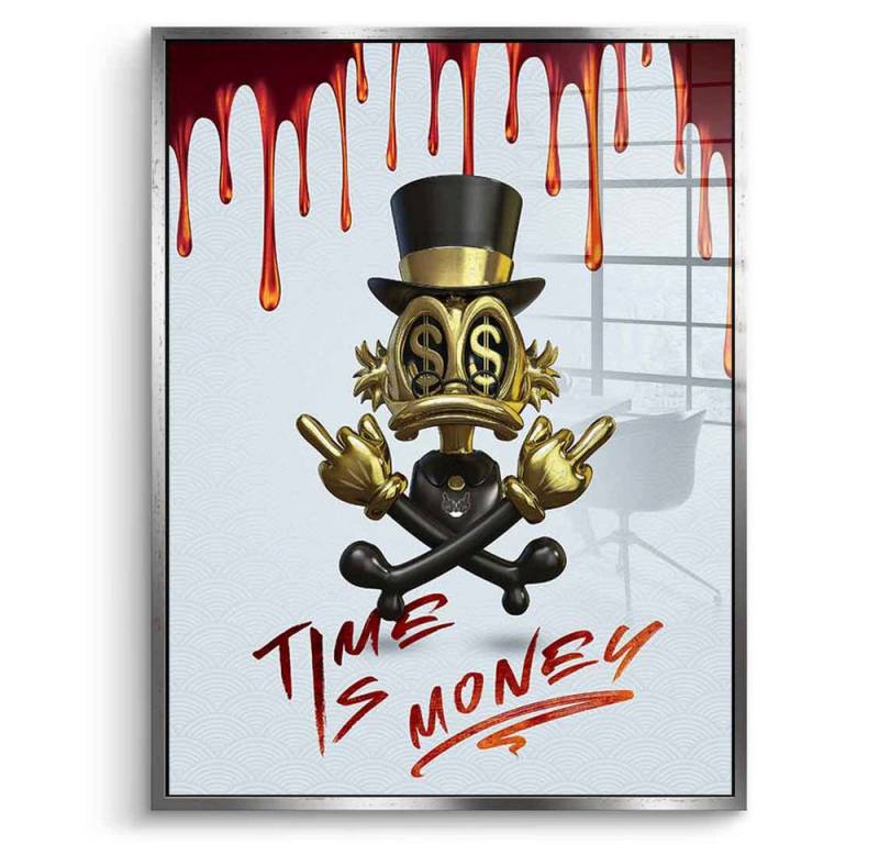 DOTCOMCANVAS® Acrylglasbild Time Is Money - Acrylglas, Acrylglasbild Time Is Money weiß Wandbild Kunstdruck von DOTCOMCANVAS®