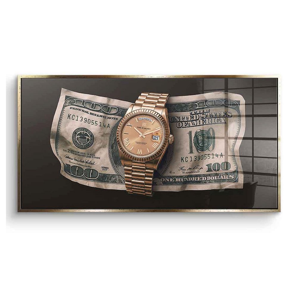 DOTCOMCANVAS® Acrylglasbild Time is Money - Acrylglas, Acrylglasbild Time is Money Wandbild Kunstdruck von DOTCOMCANVAS®