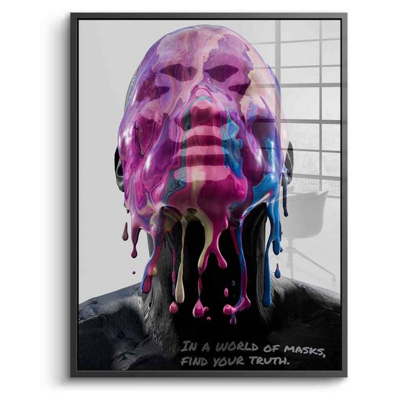 DOTCOMCANVAS® Acrylglasbild Transient Mask - Acrylglas, Acrylglasbild Transient Mask Kunstdruck Wandbild von DOTCOMCANVAS®