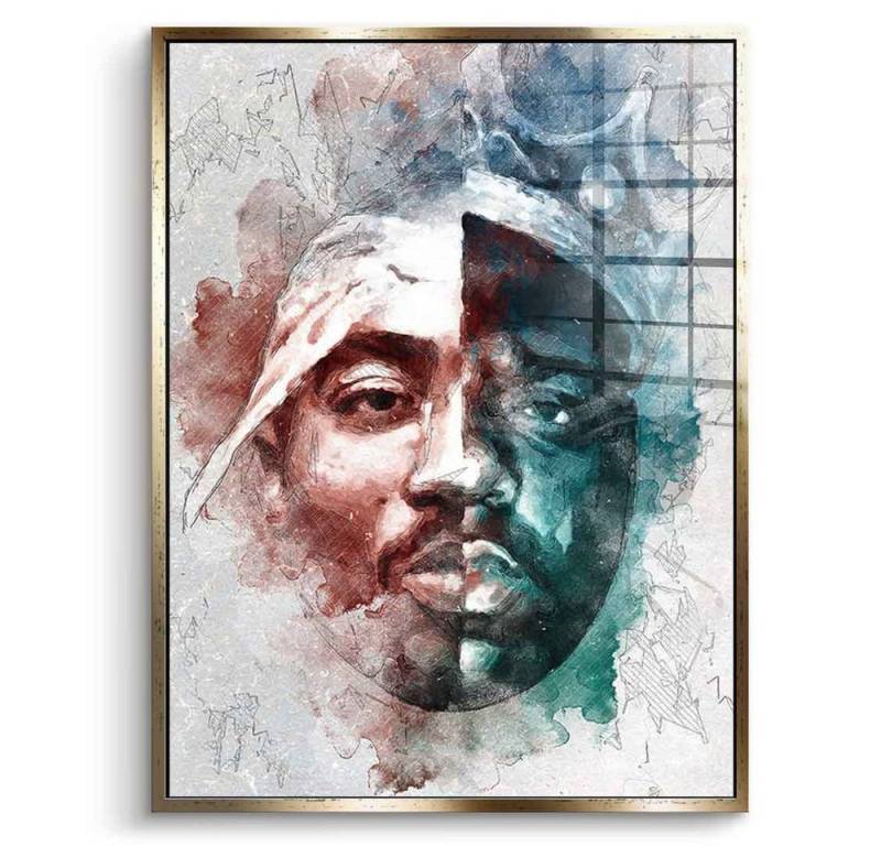 DOTCOMCANVAS® Acrylglasbild Tupac B.I.G. Portrait - Acrylglas, Acrylglasbild Tupac Shakur 2Pac The Notorious B.I.G. Kunstdruck von DOTCOMCANVAS®
