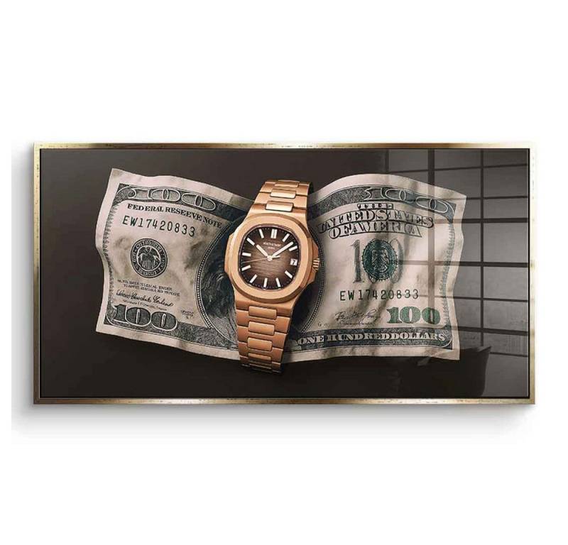 DOTCOMCANVAS® Acrylglasbild Wealth is Timing - Acrylglas, Acrylglasbild Wealth is Timing Wandbild Kunstdruck von DOTCOMCANVAS®