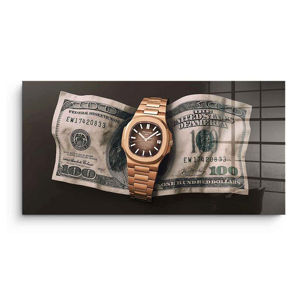 DOTCOMCANVAS® Acrylglasbild Wealth is Timing - Acrylglas, Acrylglasbild Wealth is Timing Wandbild Kunstdruck von DOTCOMCANVAS®