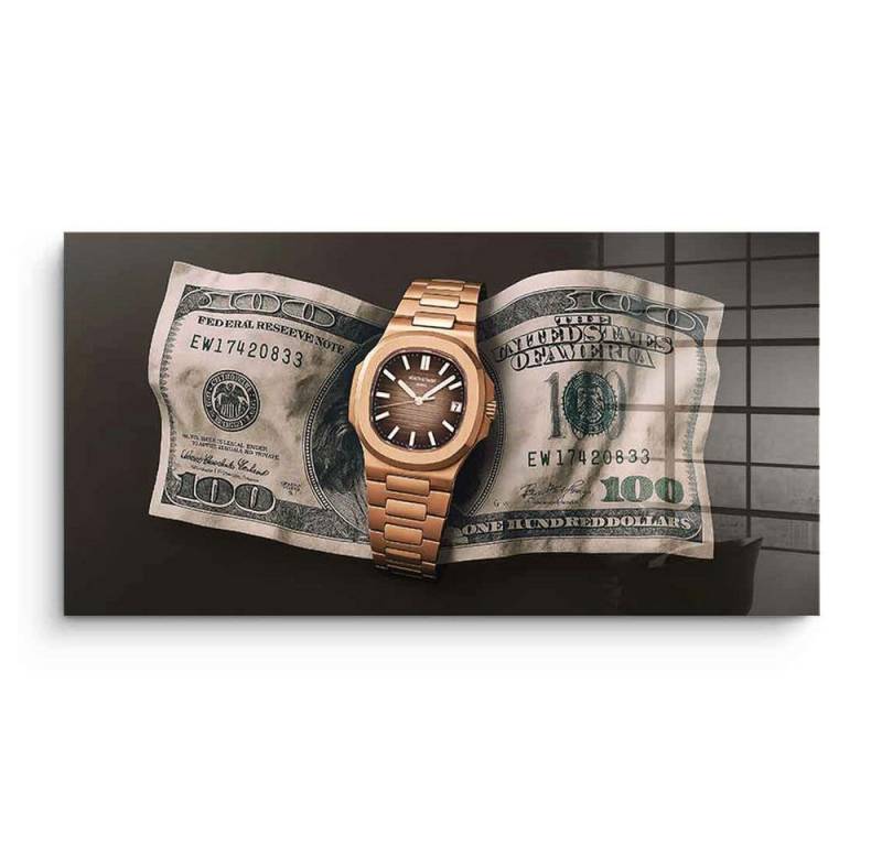 DOTCOMCANVAS® Acrylglasbild Wealth is Timing - Acrylglas, Acrylglasbild Wealth is Timing Wandbild Kunstdruck von DOTCOMCANVAS®