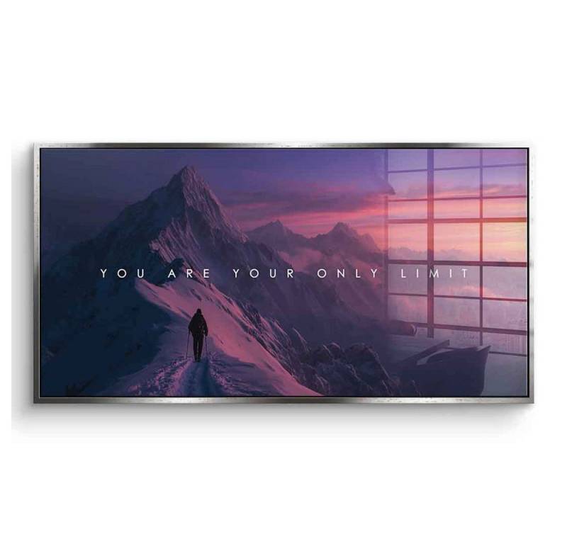 DOTCOMCANVAS® Acrylglasbild You are Your only Limit - Acrylglas, Acrylglasbild You are Your only Limit Kunstdruck Wandbild von DOTCOMCANVAS®