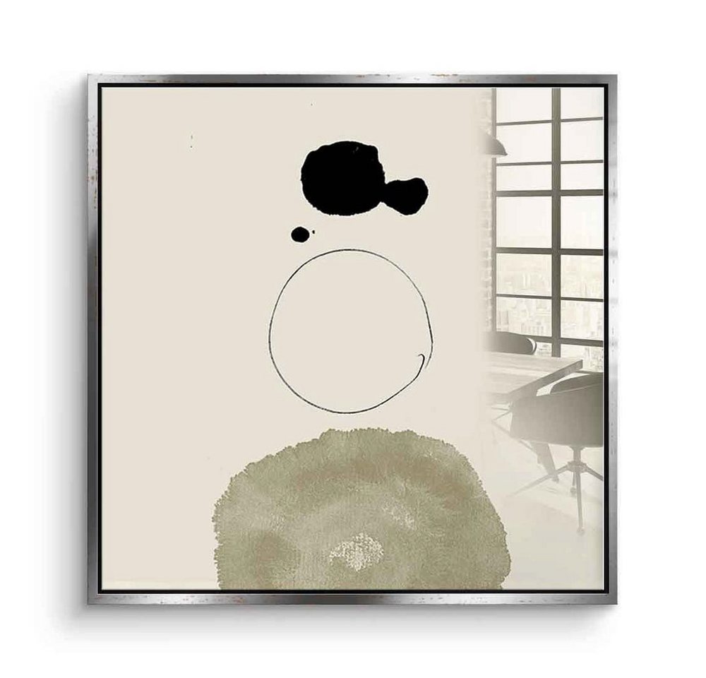 DOTCOMCANVAS® Acrylglasbild Zen - Acrylglas, Acrylglasbild Zen beige moderne abstrakte Kunst Druck Wandbild von DOTCOMCANVAS®