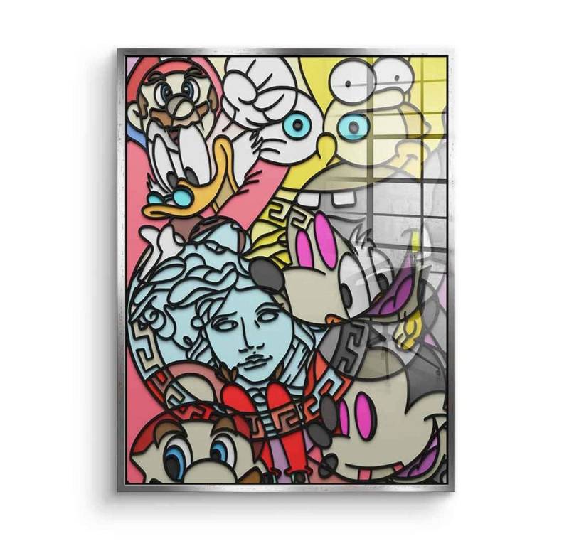 DOTCOMCANVAS® Acrylglasbild Boom 2 - Acrylglas, Acrylglasbild Boom 2 Comic Cartoon Pop Art Micky Maus Simpsons Duck von DOTCOMCANVAS®