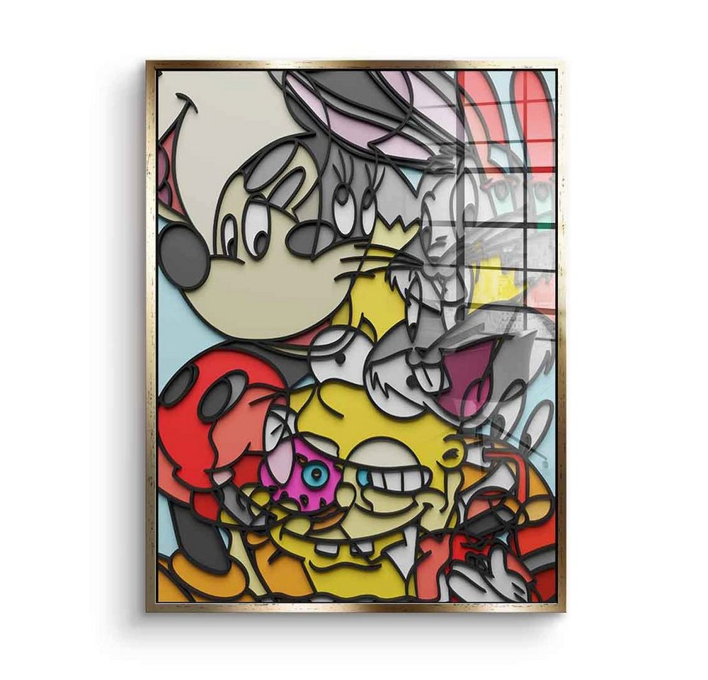 DOTCOMCANVAS® Acrylglasbild Boom - Acrylglas, Acrylglasbild Boom Comic Cartoon Pop Art Micky Maus Simpsons Bunny von DOTCOMCANVAS®