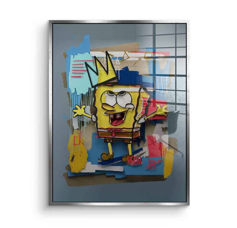 DOTCOMCANVAS® Acrylglasbild Layer Spongebob - Acrylglas, Acrylglasbild Layer Spongebob Schwammkopf Comic Cartoon Pop Art blau von DOTCOMCANVAS®