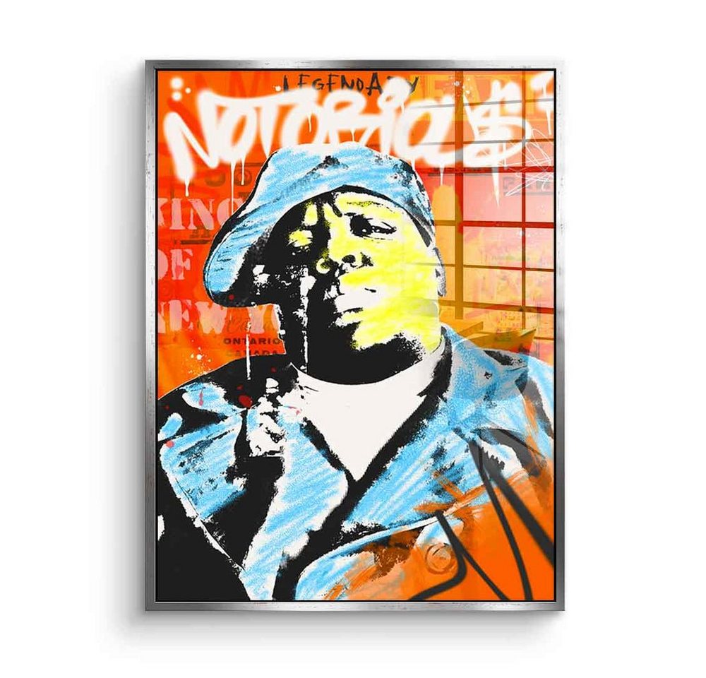 DOTCOMCANVAS® Acrylglasbild Notoriou$ - Acrylglas, Acrylglasbild The Notorious B.I.G. Biggie Smalls Pop Art Portrait von DOTCOMCANVAS®