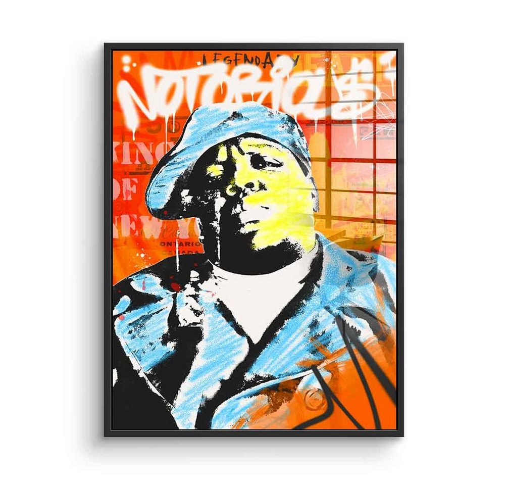 DOTCOMCANVAS® Acrylglasbild Notoriou$ - Acrylglas, Acrylglasbild The Notorious B.I.G. Biggie Smalls Pop Art Portrait von DOTCOMCANVAS®