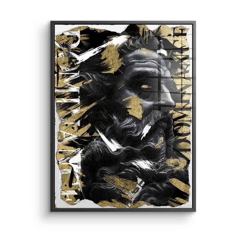 DOTCOMCANVAS® Acrylglasbild Luxury Zeus - Acrylglas, Acrylglasbild Luxury Zeus schwarz gold Dominanz Dominanz Portrait edel von DOTCOMCANVAS®