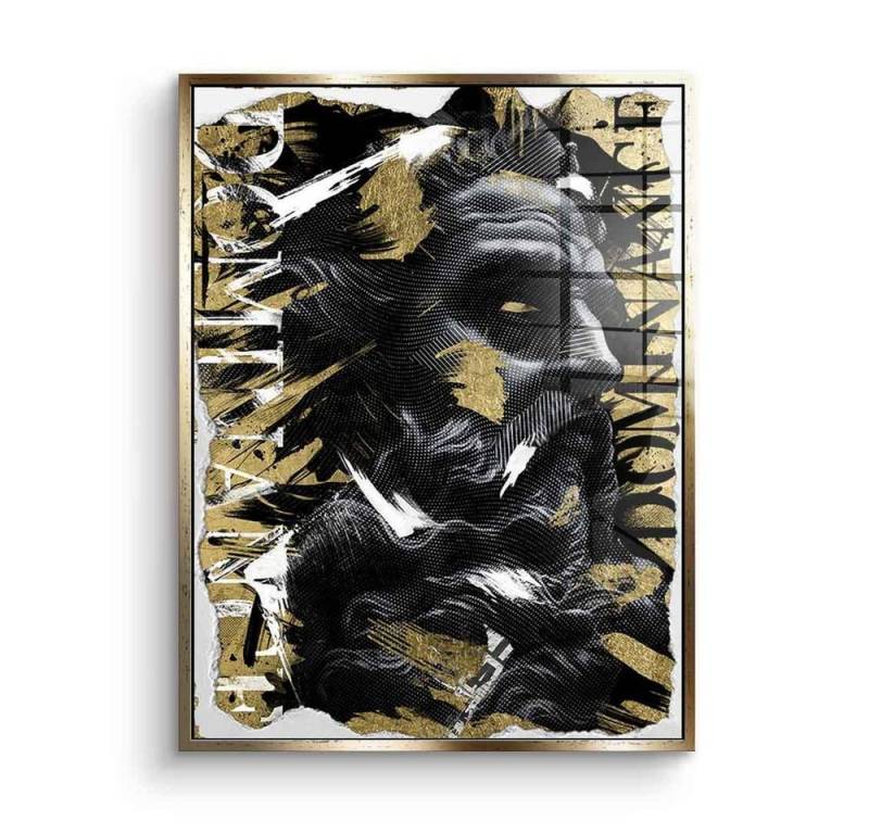 DOTCOMCANVAS® Acrylglasbild Luxury Zeus - Acrylglas, Acrylglasbild Luxury Zeus schwarz gold Dominanz Dominanz Portrait edel von DOTCOMCANVAS®