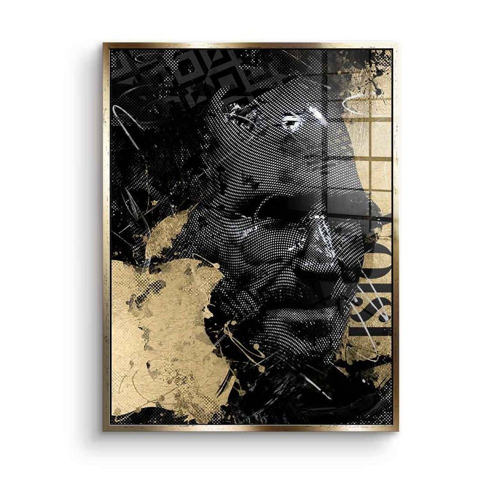 DOTCOMCANVAS® Acrylglasbild Luxury Steve - Acrylglas, Acrylglasbild Luxury Steve Jobs Vision schwarz gold Portrait elegant von DOTCOMCANVAS®