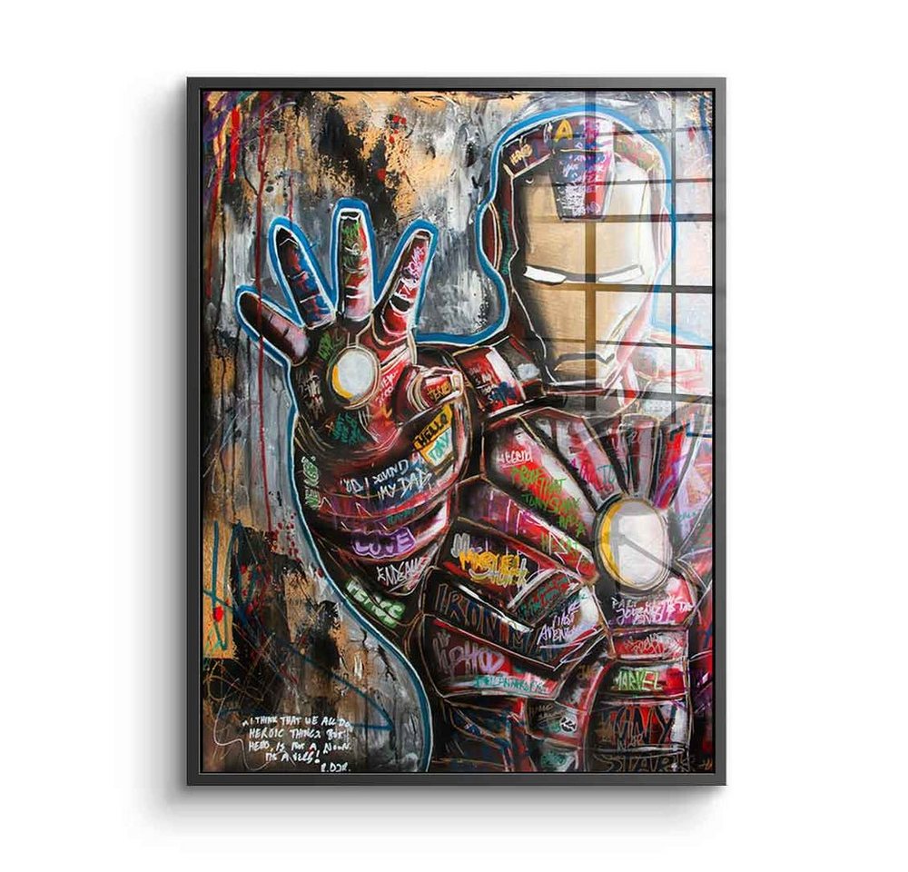 DOTCOMCANVAS® Acrylglasbild Iron Man - Acrylglas, Acrylglasbild Iron Man Marvel Porträt Comic Cartoon Pop Art Gemälde von DOTCOMCANVAS®